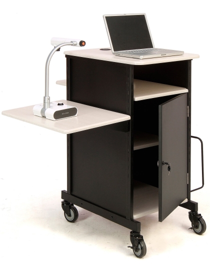 jumbo presentation cart plus laptop shelf