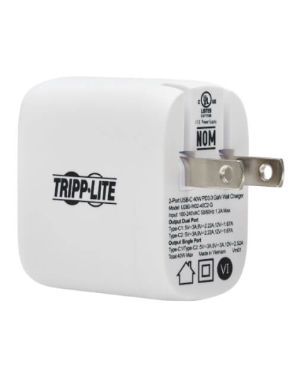 Dual-Port Compact USB-C Wall Charger
