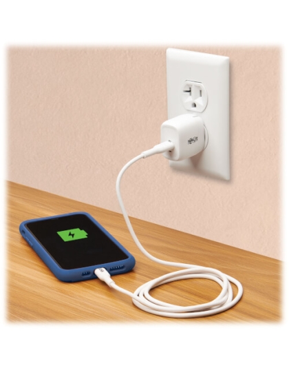 Compact USB-C Wall Charger with USB-C to Lightning Cable