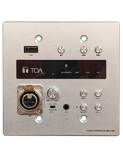Wall-Mount Audio Interface with USB and Bluetooth