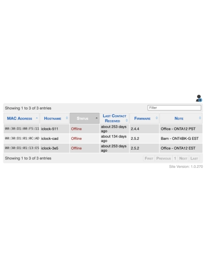 Cloud Clock Monitoring System for PoE Clocks
