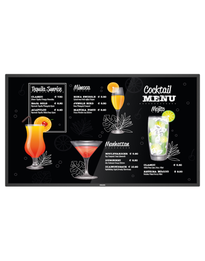 65-Inch Thin Bezel P-Line High Brightness Digital Signage Display
