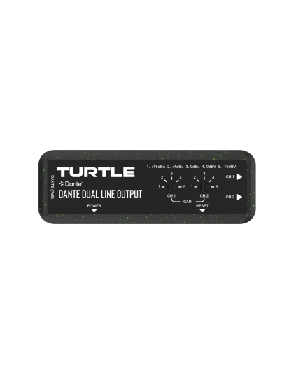 Dante Dual Channel Analog Line Output Adapter with Gain Controls