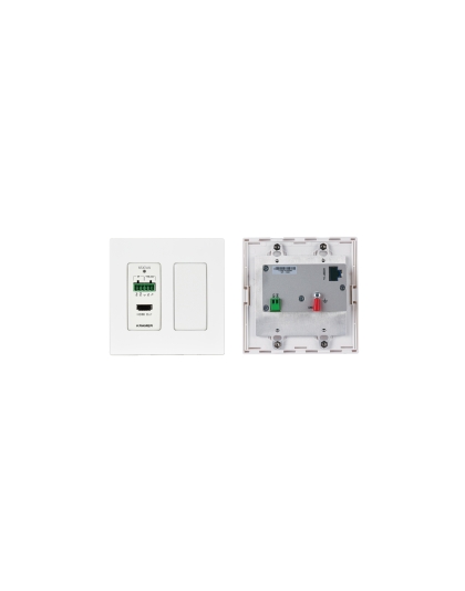 4K60 4:2:0 HDMI 2–Gang PoE Wall–Plate Receiver with RS–232 &amp; IR over Long–Reach HDBaseT
