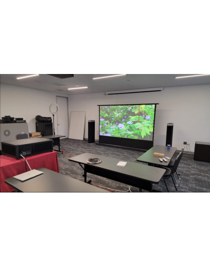 133-Inch Presenter Pro Riser CineGrey 4D Series Electric 16:9 Front Projection Screen