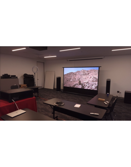 133-Inch Presenter Pro Riser CineGrey 4D Series Electric 16:9 Front Projection Screen