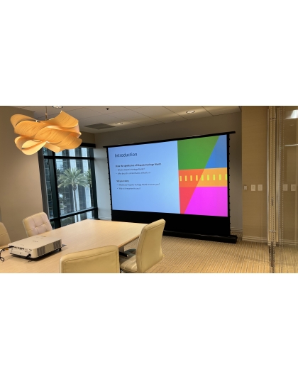133-Inch Presenter Pro Riser CineGrey 4D Series Electric 16:9 Front Projection Screen
