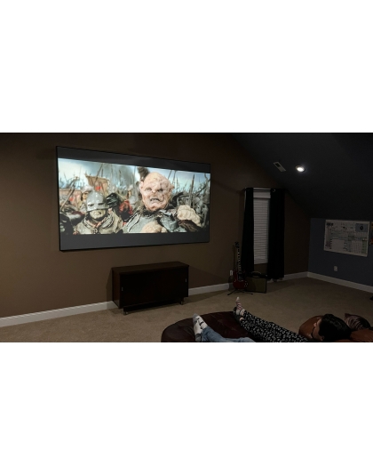 110-Inch Aeon CineGrey 4D AT Series Fixed Frame Acoustically Transparent 16:9 Front Projection Screen