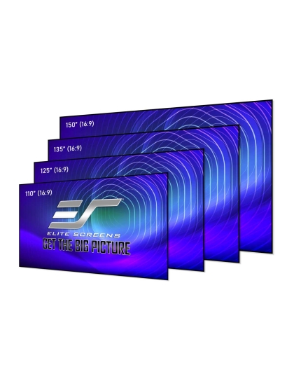 110-Inch Aeon CineGrey 4D AT Series Fixed Frame Acoustically Transparent 16:9 Front Projection Screen