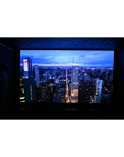 138-Inch Aeon CineWhite A8K Series Fixed Frame Acoustically Transparent 2.35:1 Front Projection Screen