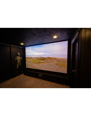 123-Inch Aeon CineWhite A8K Series Fixed Frame Acoustically Transparent 16:9 Front Projection Screen