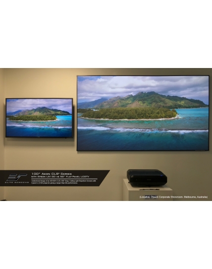 123-Inch Aeon CLR Series Fixed Frame Ceiling/Ambient Light Rejecting 16:9 Front Projection Screen
