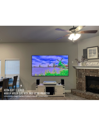 123-Inch Aeon CLR 3 Series Fixed Frame Ceiling/Ambient Light Rejecting 16:9 Front Projection Screen
