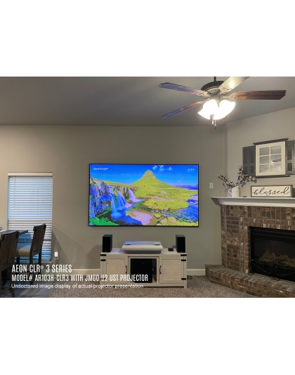 123-Inch Aeon CLR 3 Series Fixed Frame Ceiling/Ambient Light Rejecting 16:9 Front Projection Screen