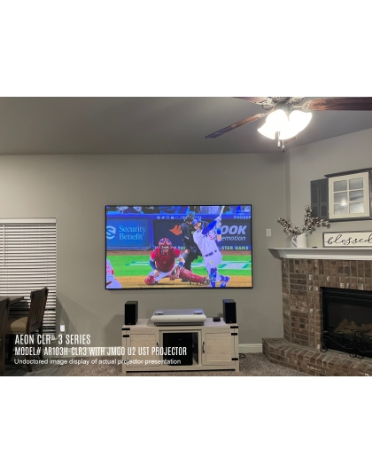123-Inch Aeon CLR 3 Series Fixed Frame Ceiling/Ambient Light Rejecting 16:9 Front Projection Screen