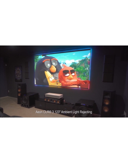 123-Inch Aeon CLR 3 Series Fixed Frame Ceiling/Ambient Light Rejecting 16:9 Front Projection Screen