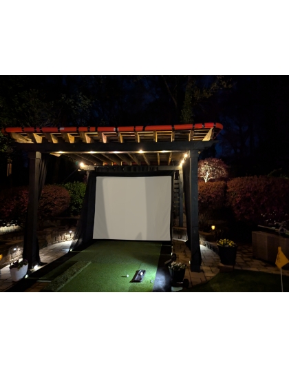 -Inch GolfSim Portable ImpactWhite 350 Series Series Sports Simulation Portable  Front Projection Screen