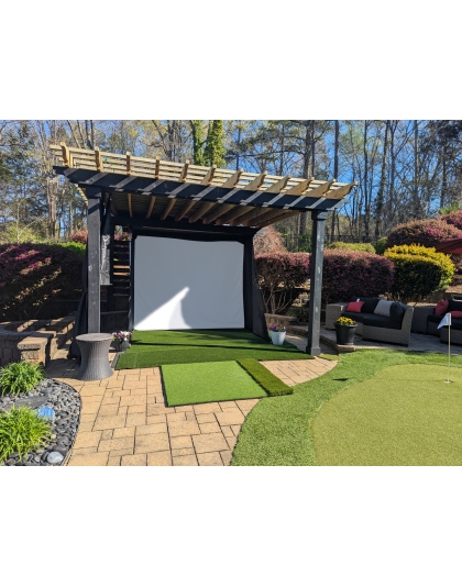 -Inch GolfSim Portable ImpactWhite 350 Series Series Sports Simulation Portable  Front Projection Screen