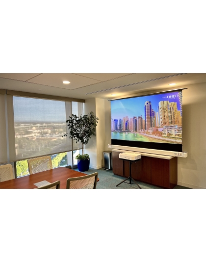121-Inch Kestrel Tab-Tension 2 CLR 3 Series Electric Floor-Rising 16:9 Front Projection Screen