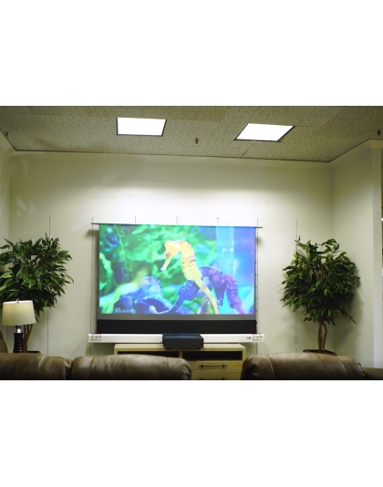 121-Inch Kestrel Tab-Tension 2 CLR 3 Series Electric Floor-Rising 16:9 Front Projection Screen
