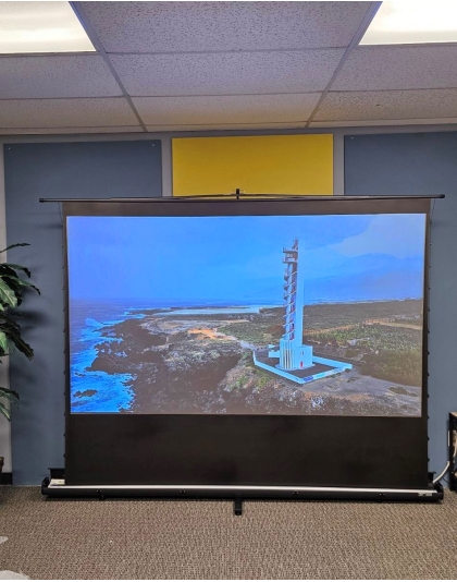 116-Inch ezCinema Tab-Tension CineGrey 4D Series Portable 16:9 Front Projection Screen