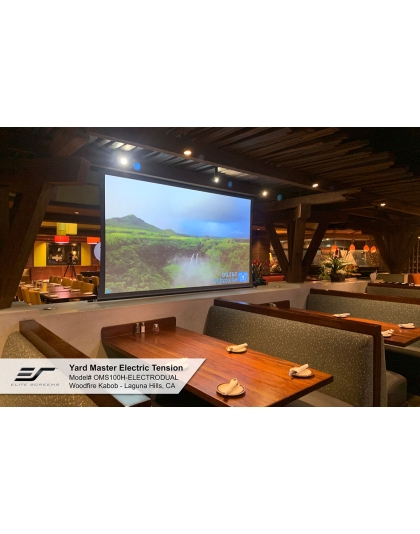 100-Inch Yard Master Electric Tension Outdoor Retractable Electric 16:9 Front and Rear Projection Screen