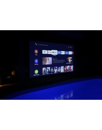 100-Inch Yard Master Electric Tension Outdoor Retractable Electric 16:9 Front and Rear Projection Screen