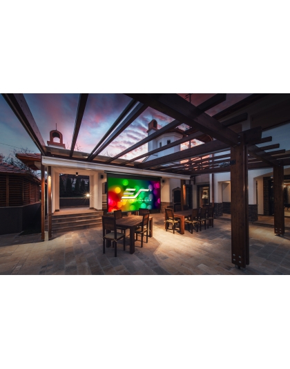 100-Inch Yard Master Manual Outdoor Retractable Manual 16:9 Front Projection Screen