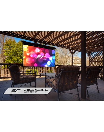 100-Inch Yard Master Manual Outdoor Retractable Manual 16:9 Front Projection Screen
