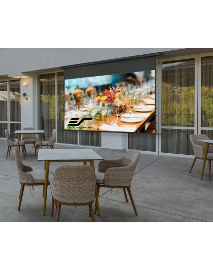 115-Inch Yard Master Manual Tension Series Outdoor Retractable Manual 16:9 Front Projection Screen