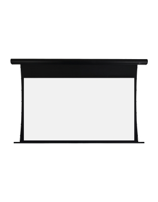 100-Inch Saker Tab-Tension AcousticPro UHD Series Electric Tab Tension Acoustically Transparent 16:9 Front Projection Screen