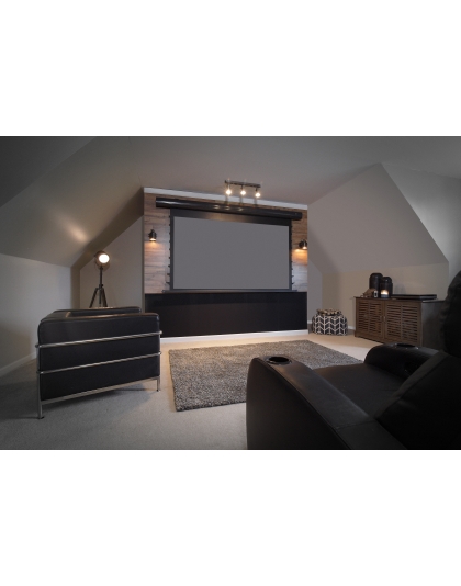 150-Inch Starling Tab-Tension CLR 5 Series Electric Ceiling/Ambient Light Rejecting Screens 16:9 Front Projection Screen