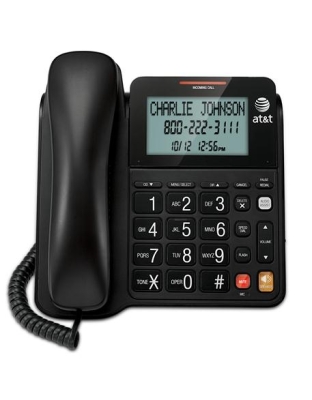 Corded Speakerphone with Display - BLACK