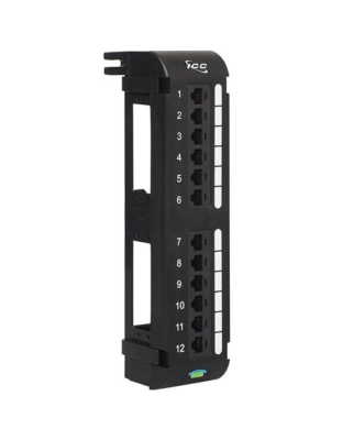 PATCH PANEL, USOC VERTICAL, 6P6C 12-PORT