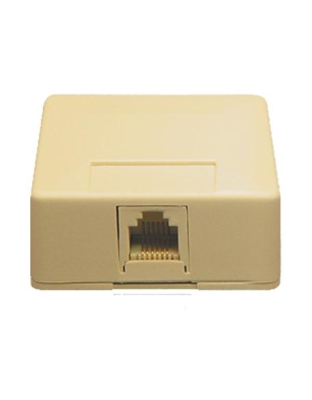 SURFACE MOUNT JACK, 6P6C, IVORY
