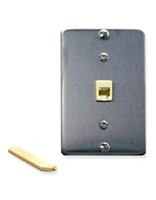 Wall Plate IDC 6P6C STAINLESS STEEL