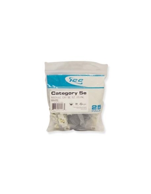 MODULE, CAT 5e, EZ, 25 PK, WHITE