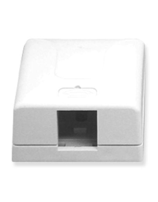 SURFACE MOUNT BOX, 1-PORT, WHITE