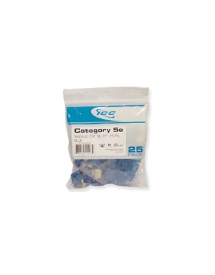 MODULE, CAT 5e, EZ, 25 PK, BLUE