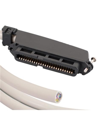 25-PAIR CABLE ASSEMBLY,F-BLUNT,90deg,15'