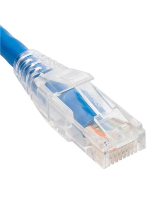 PATCH CORD CAT6 CLEAR BOOT 1' 25PK BL