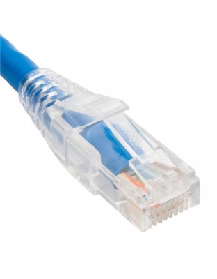 PATCH CORD CAT5e CLEARBOOT 10' 25PK BLUE