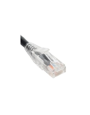 PATCH CORD CAT5e CLEAR BOOT 10FT BLACK