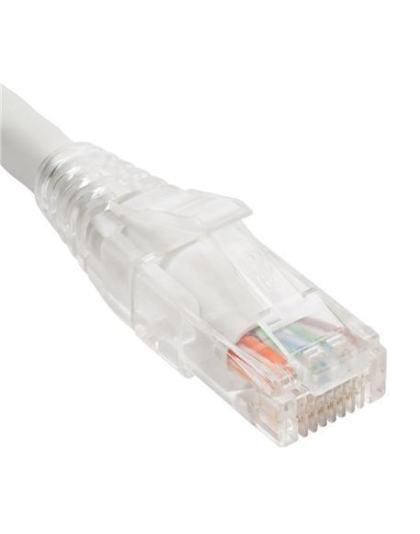 PATCH CORD CAT6 CLEAR BOOT 5' WHITE