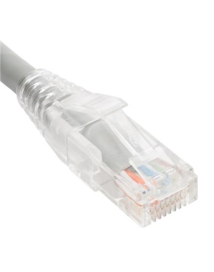 PATCH CORD CAT6 CLEAR BOOT 14' GRAY