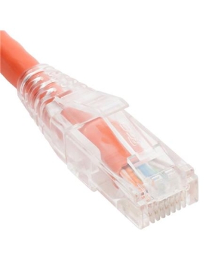 PATCH CORD CAT6 CLEAR BOOT 14' ORANGE
