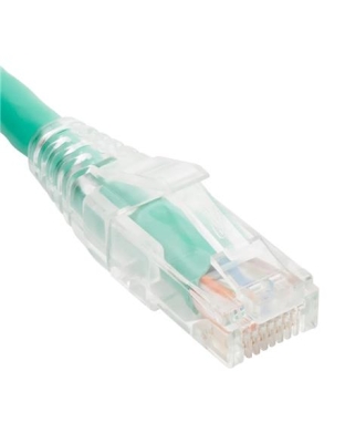PATCH CORD, CAT 6, CLEAR BOOT,1',10PK,GN
