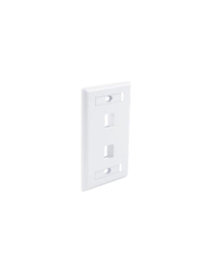FACEPLATE ID WINDOW 2 PORT WHITE