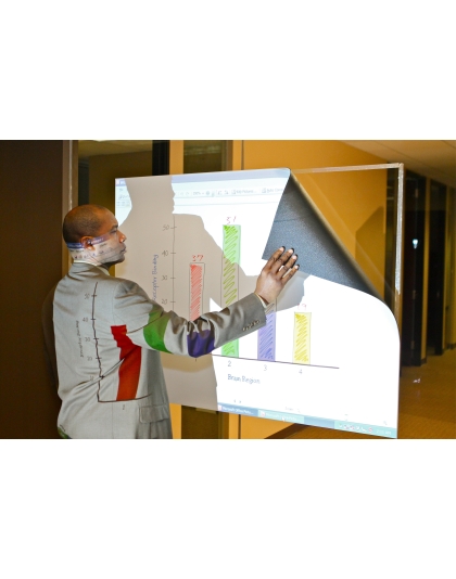 364-Inch Insta-DE Series WhiteBoard / Pliable 4:30 Front Projection Screen