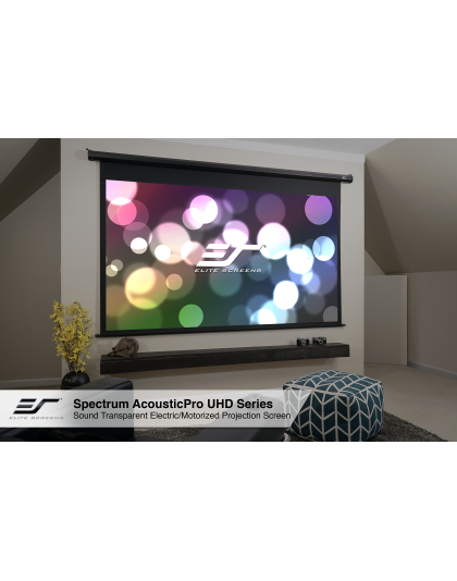 125-Inch Spectrum AcousticPro UHD Series Electric Acoustically Transparent 16:9 Front Projection Screen